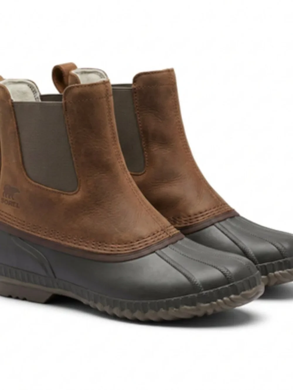 Sorel Cheyanne Chelsea Waterproof Duck Boots Mens 10 Tan Black NM2609-286